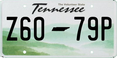 TN license plate Z6079P