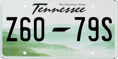TN license plate Z6079S