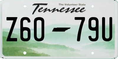 TN license plate Z6079U