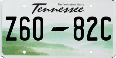 TN license plate Z6082C