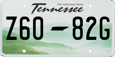 TN license plate Z6082G