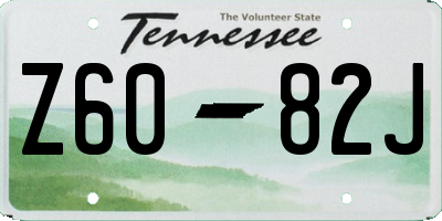 TN license plate Z6082J