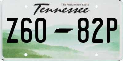 TN license plate Z6082P