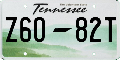 TN license plate Z6082T