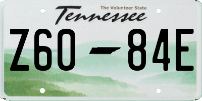 TN license plate Z6084E