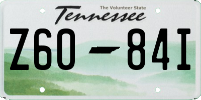 TN license plate Z6084I