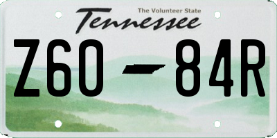 TN license plate Z6084R