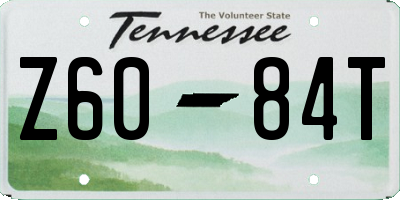 TN license plate Z6084T
