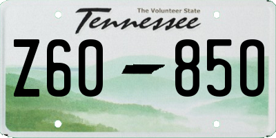 TN license plate Z6085O