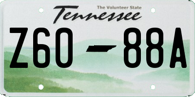 TN license plate Z6088A