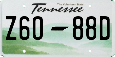 TN license plate Z6088D