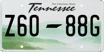 TN license plate Z6088G