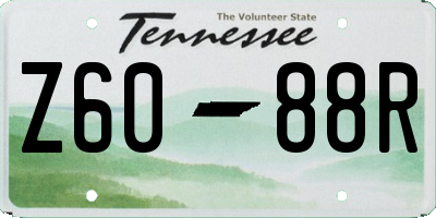 TN license plate Z6088R