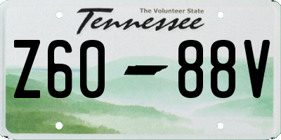 TN license plate Z6088V