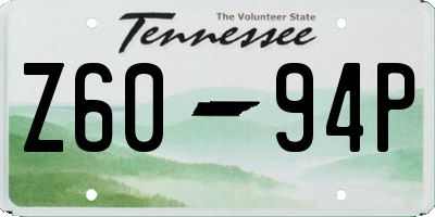 TN license plate Z6094P