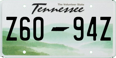 TN license plate Z6094Z