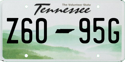 TN license plate Z6095G