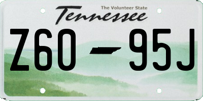 TN license plate Z6095J