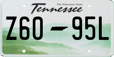 TN license plate Z6095L