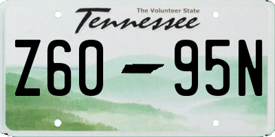 TN license plate Z6095N