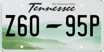 TN license plate Z6095P