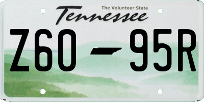 TN license plate Z6095R