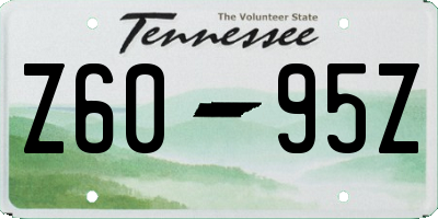 TN license plate Z6095Z