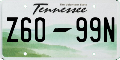 TN license plate Z6099N