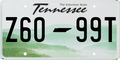 TN license plate Z6099T