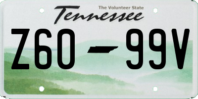 TN license plate Z6099V
