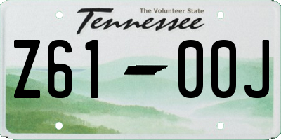 TN license plate Z6100J