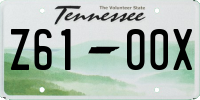 TN license plate Z6100X