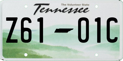 TN license plate Z6101C