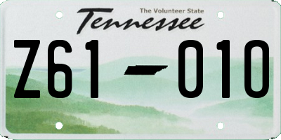 TN license plate Z6101O