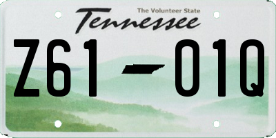 TN license plate Z6101Q