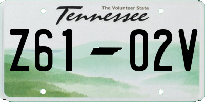 TN license plate Z6102V