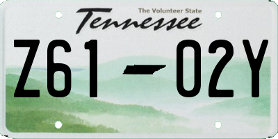 TN license plate Z6102Y