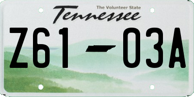 TN license plate Z6103A