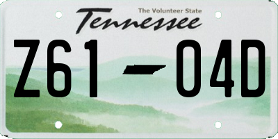 TN license plate Z6104D