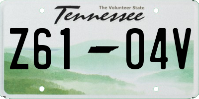 TN license plate Z6104V