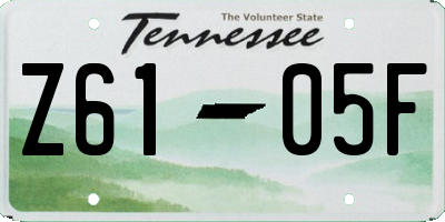 TN license plate Z6105F