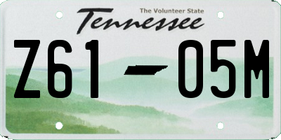 TN license plate Z6105M