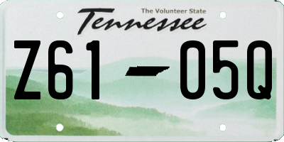 TN license plate Z6105Q