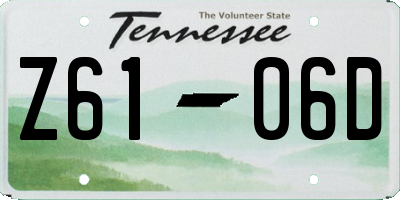 TN license plate Z6106D