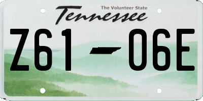 TN license plate Z6106E
