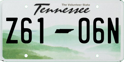 TN license plate Z6106N