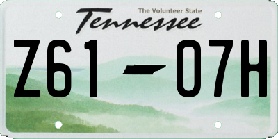 TN license plate Z6107H