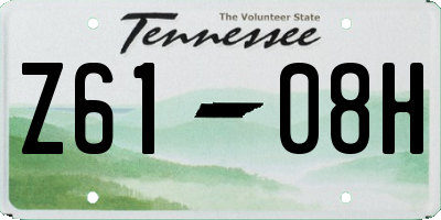 TN license plate Z6108H