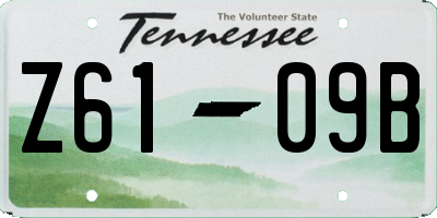 TN license plate Z6109B