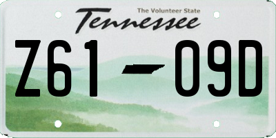 TN license plate Z6109D